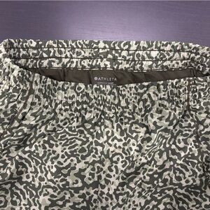 Athleta Olive and Cream Patterned Pants